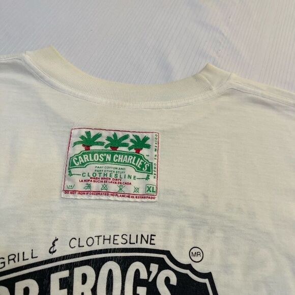 Carlos ‘n Charlie’s Clothesline Senor Frogs VTG Y2K Single Stitch T-Shirt Large - Picture 8 of 8